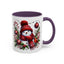 Christmas Mug - Burgundy Snowman