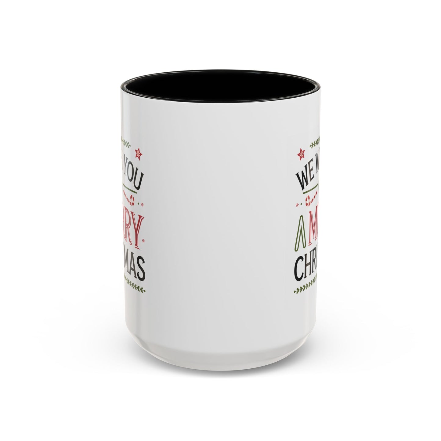Christmas Mug - We Wish You a Merry Christmas Blue Green & Red Text