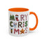 Christmas Mug - Merry Christmas Green Red & Gold Patterned Text