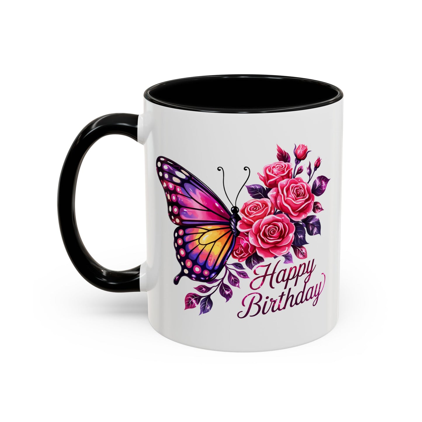 Birthday Mug - Butterfly Flowers