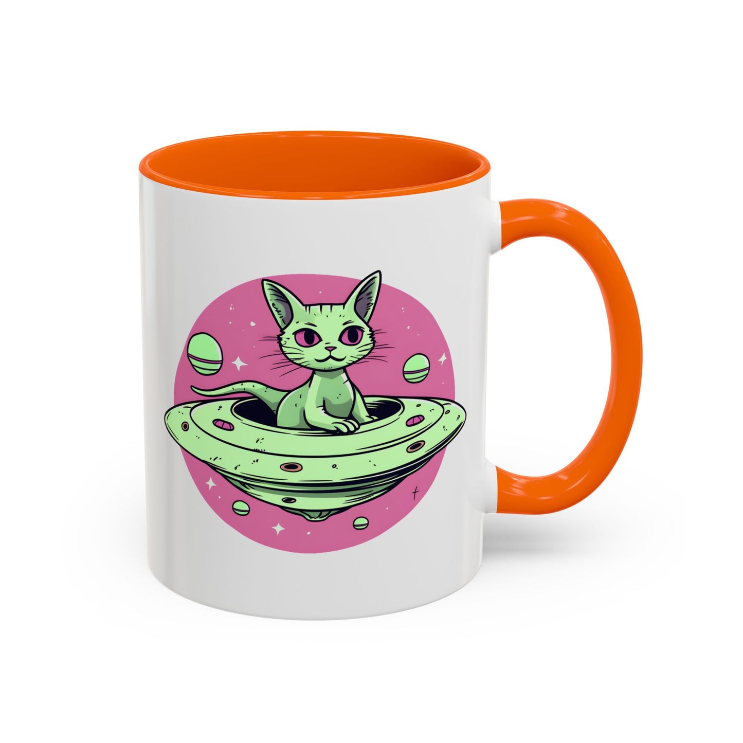 Alien Mug - Flying Saucer Cat
