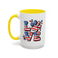 4th of July Mug - Animal Love USA Flag