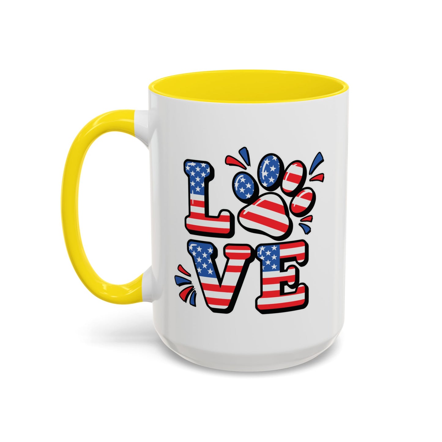 4th of July Mug - Animal Love USA Flag