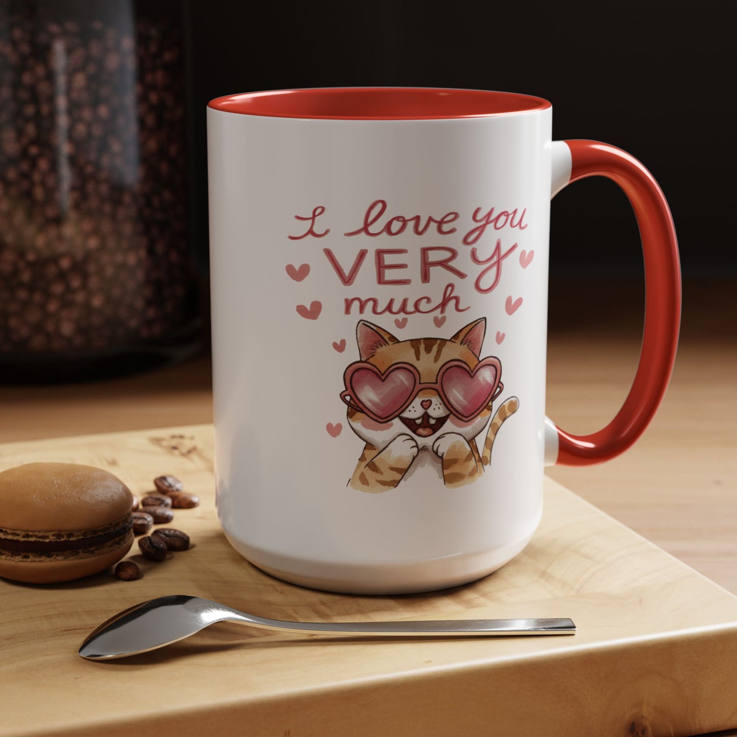 Anniversary Mug - I love You Very Much Cat