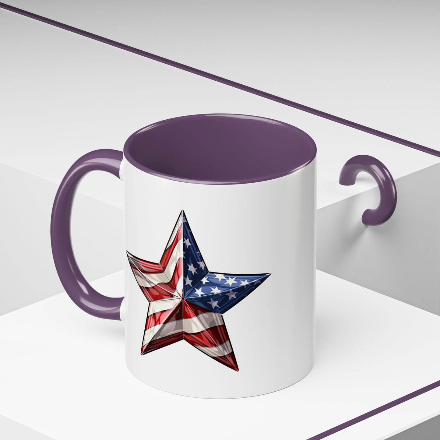 4th of July Mug - American Flag Star 3