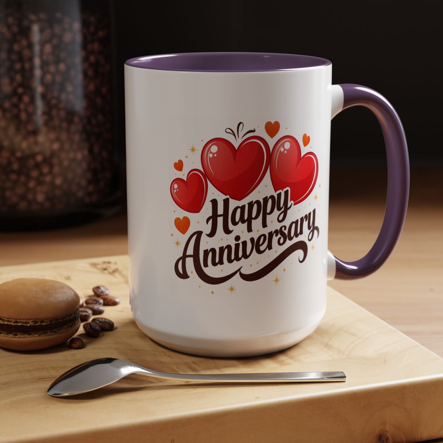 Anniversary Mug - Happy Anniversary Hearts