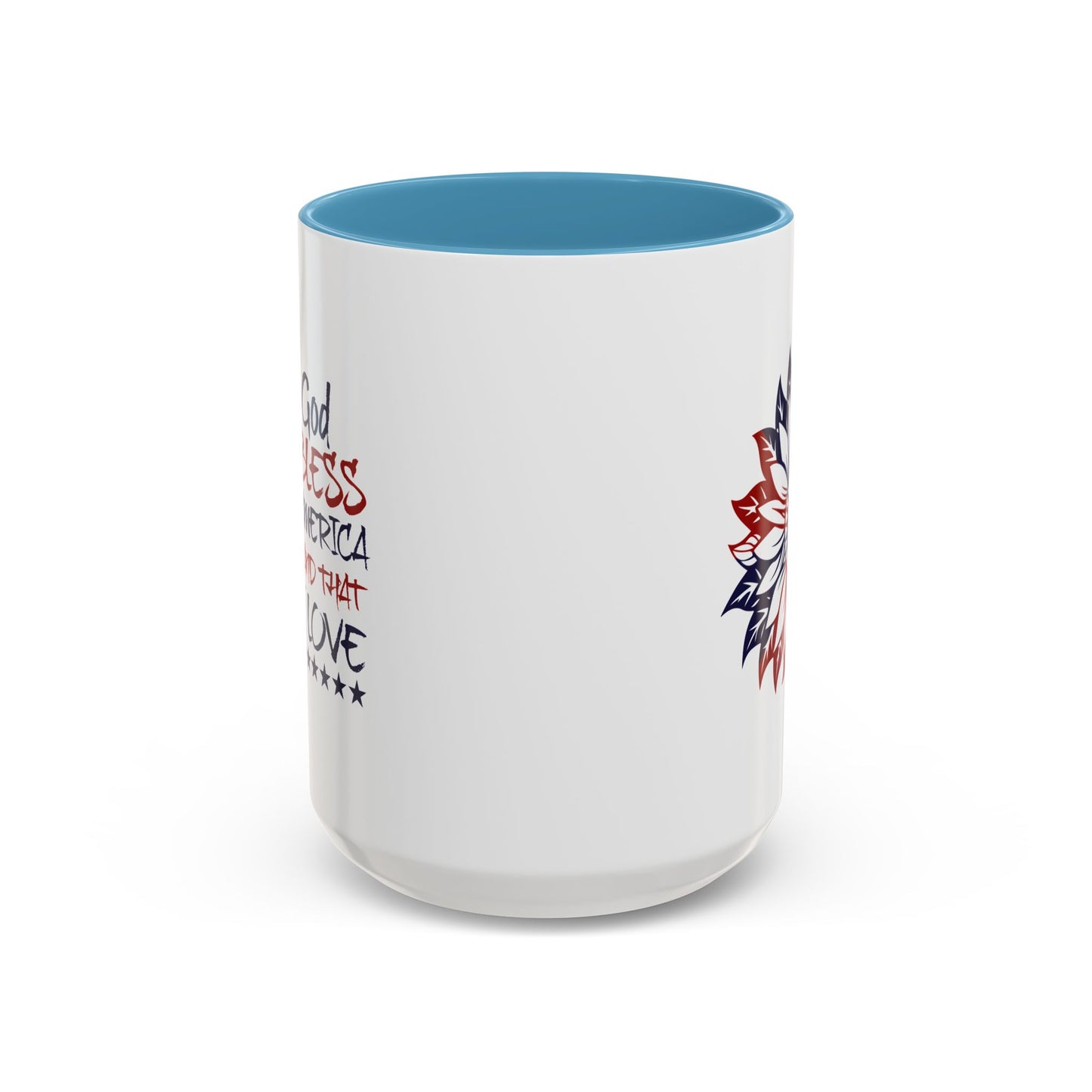 4th of July Mug - God Bless America Sunflower