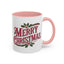 Christmas Mug - Merry Christmas Maroon & Green Text Decorations