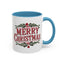 Christmas Mug - Merry Christmas Maroon Text Ornament Decorations