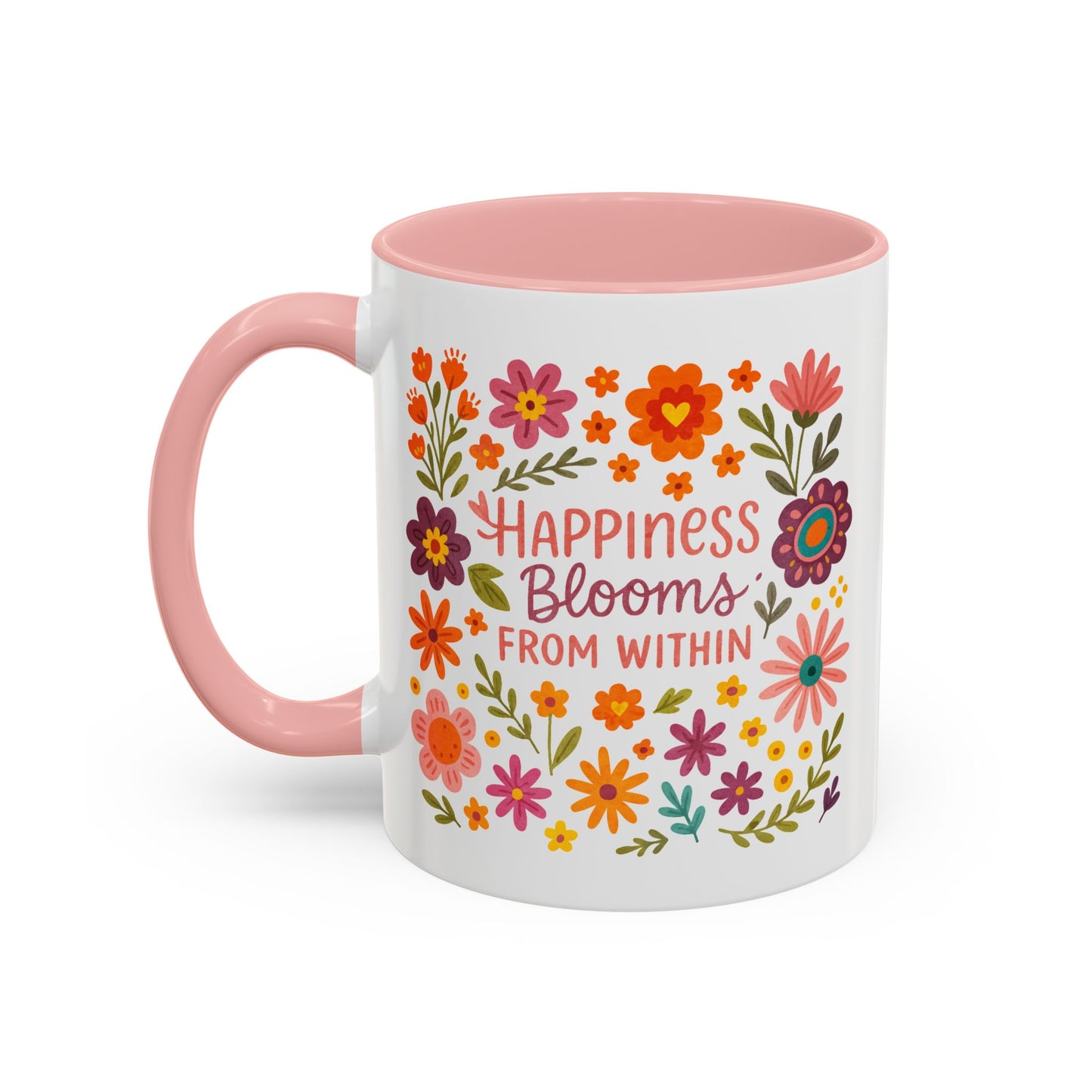 Motivation Mug - Happiness Blooms From Within