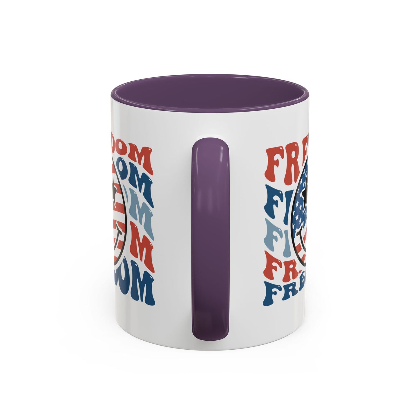 4th of July Mug - Freedom Smiley Face