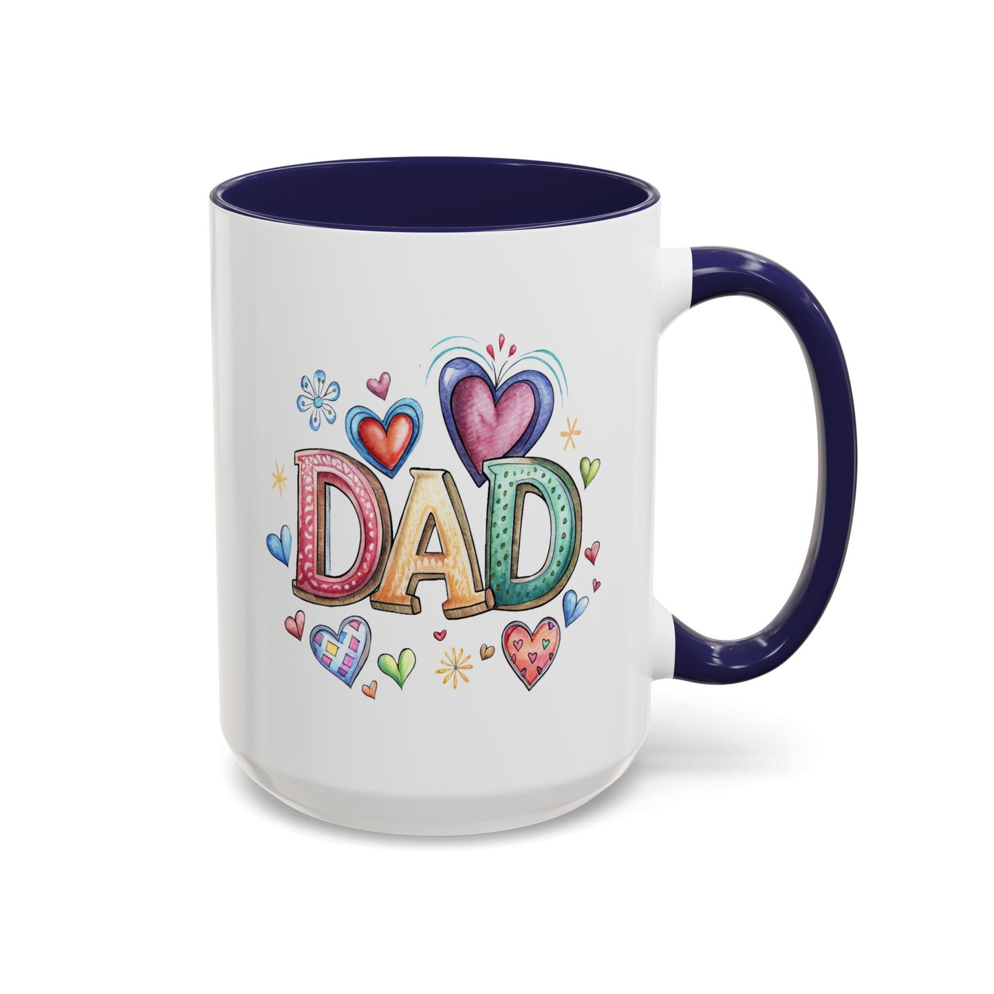 Father's Day Mug - Dad Hearts