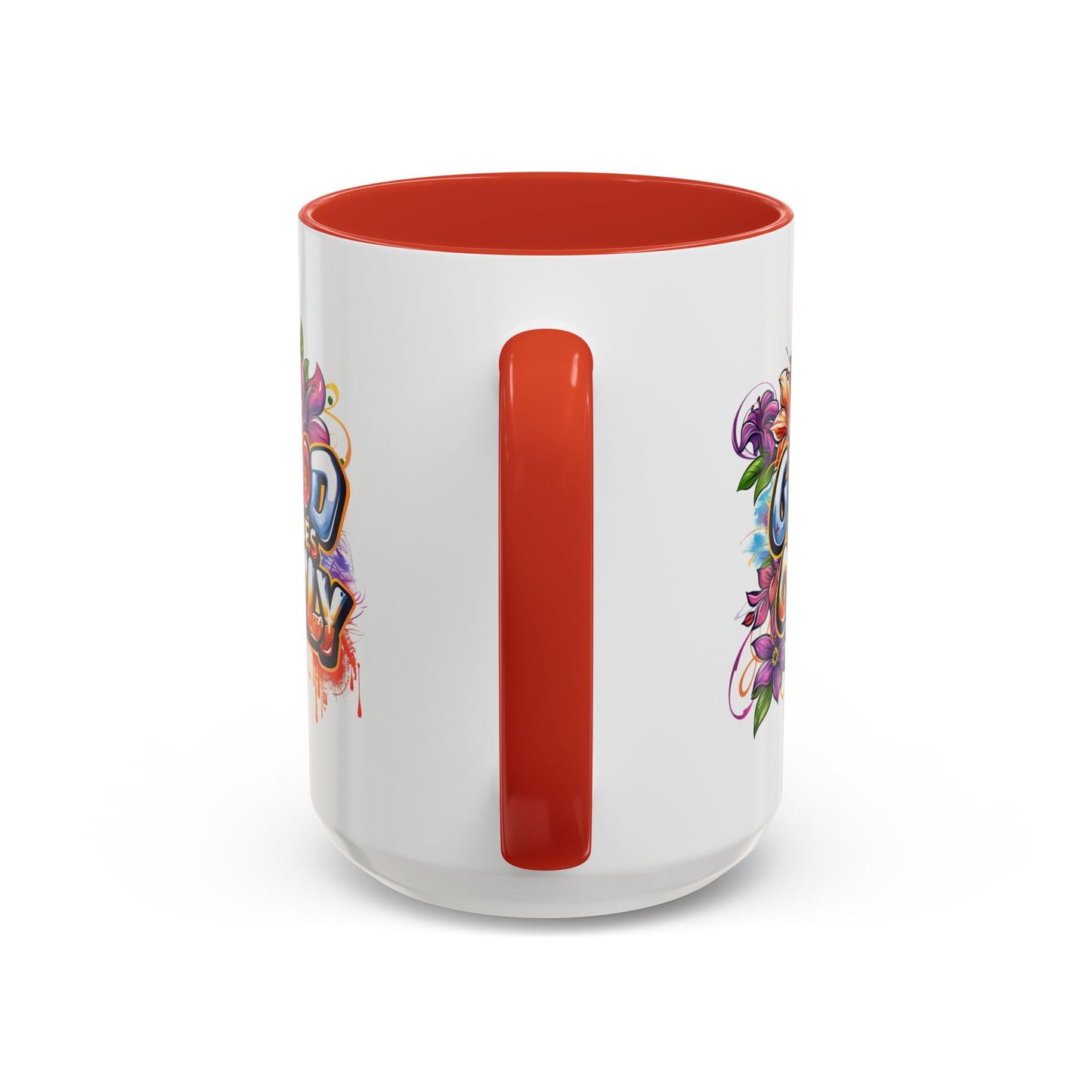 Wellness Mug - Good Vibes Only Graffiti Flowers