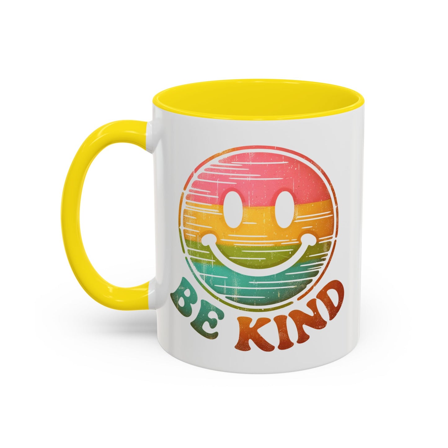 Motivation Mug - Retro Smiley Face Be Kind