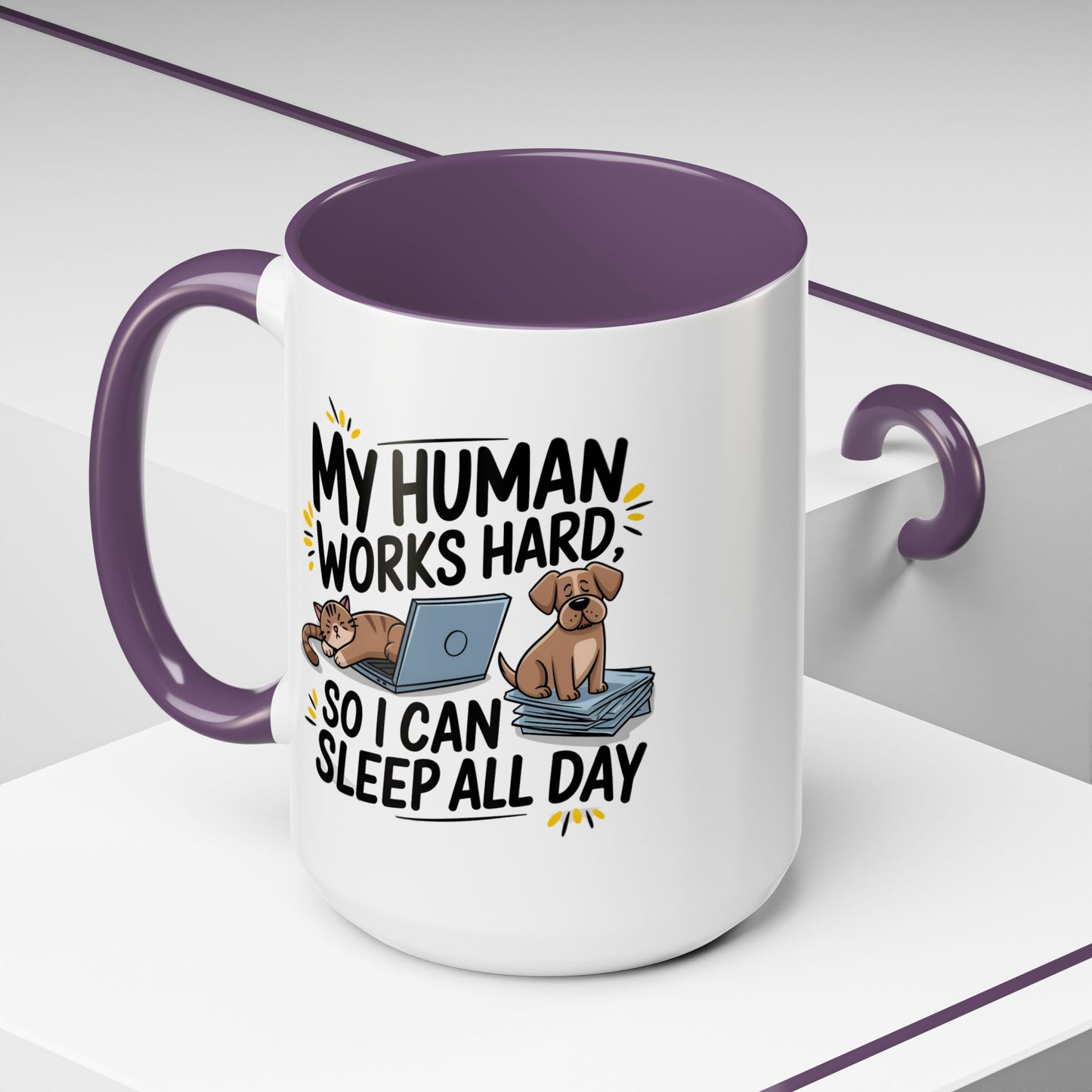 Animal Mug - My Human Works Hard