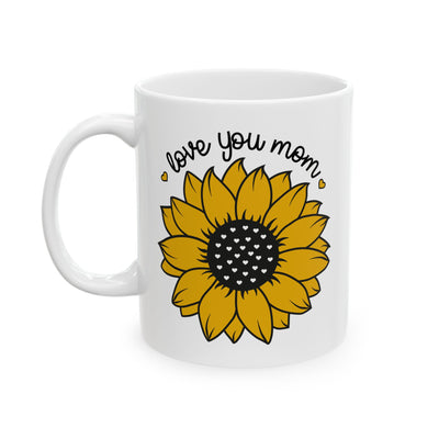 Mother's Day Mug - Love You Mom Sunflower