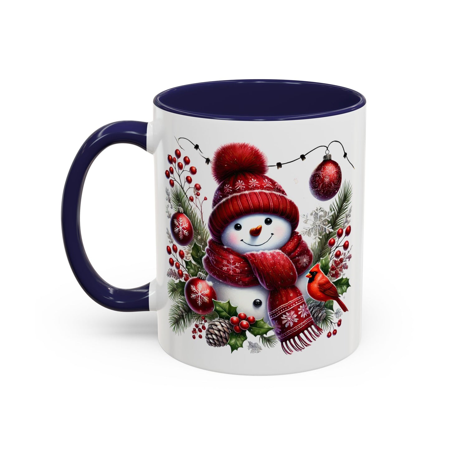 Christmas Mug - Burgundy Snowman