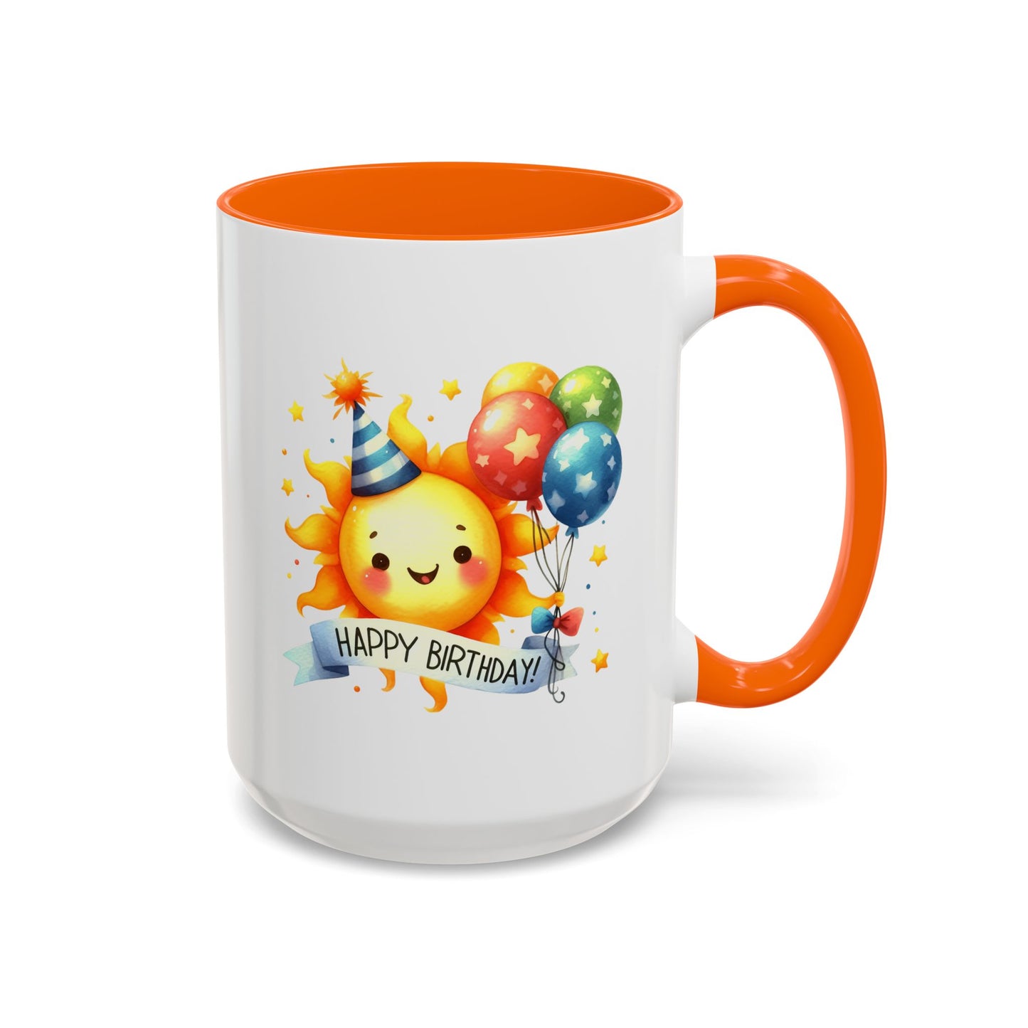 Birthday Mug - Happy Birthday Sun & Balloons