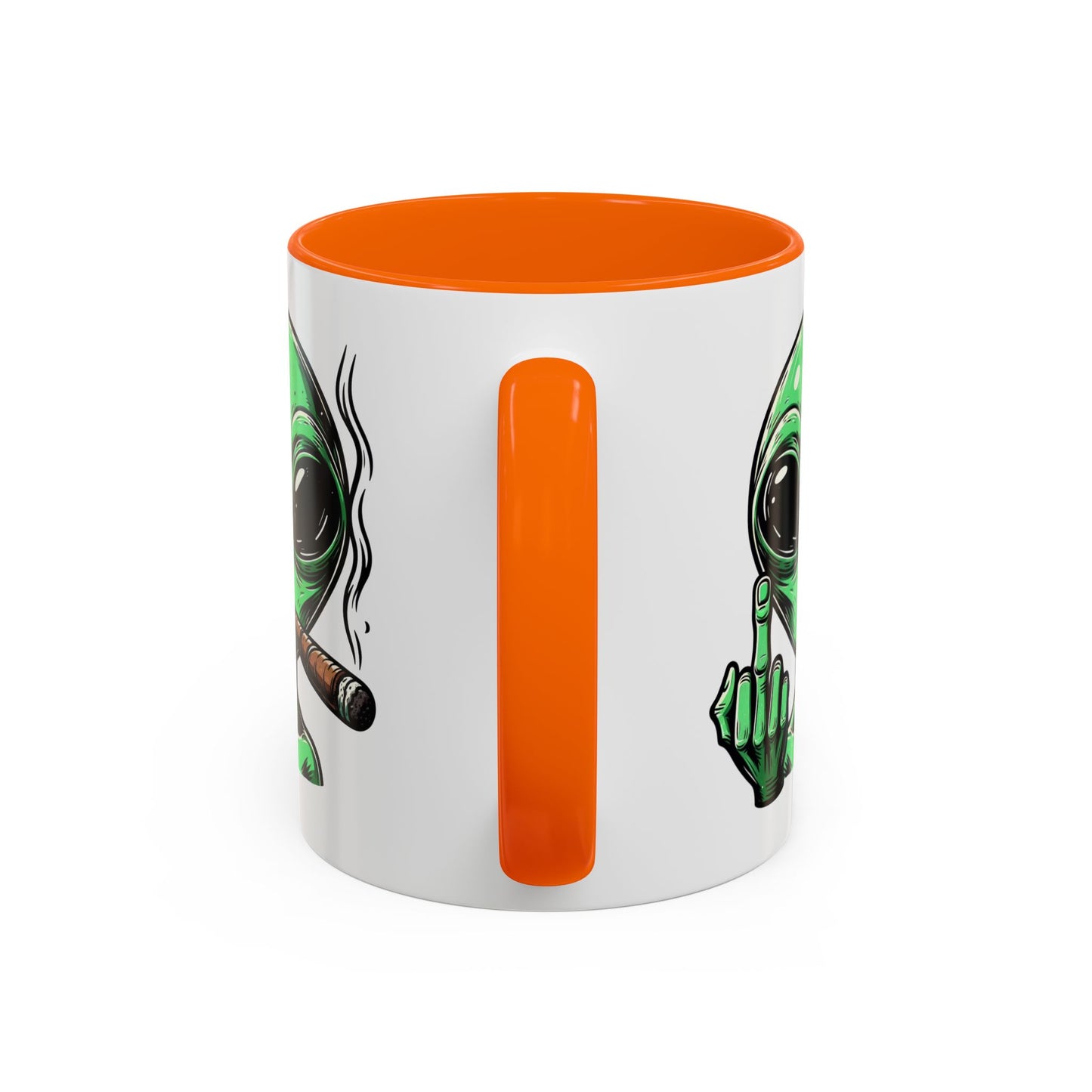 Adult Mug - Green Alien Fuck You Human