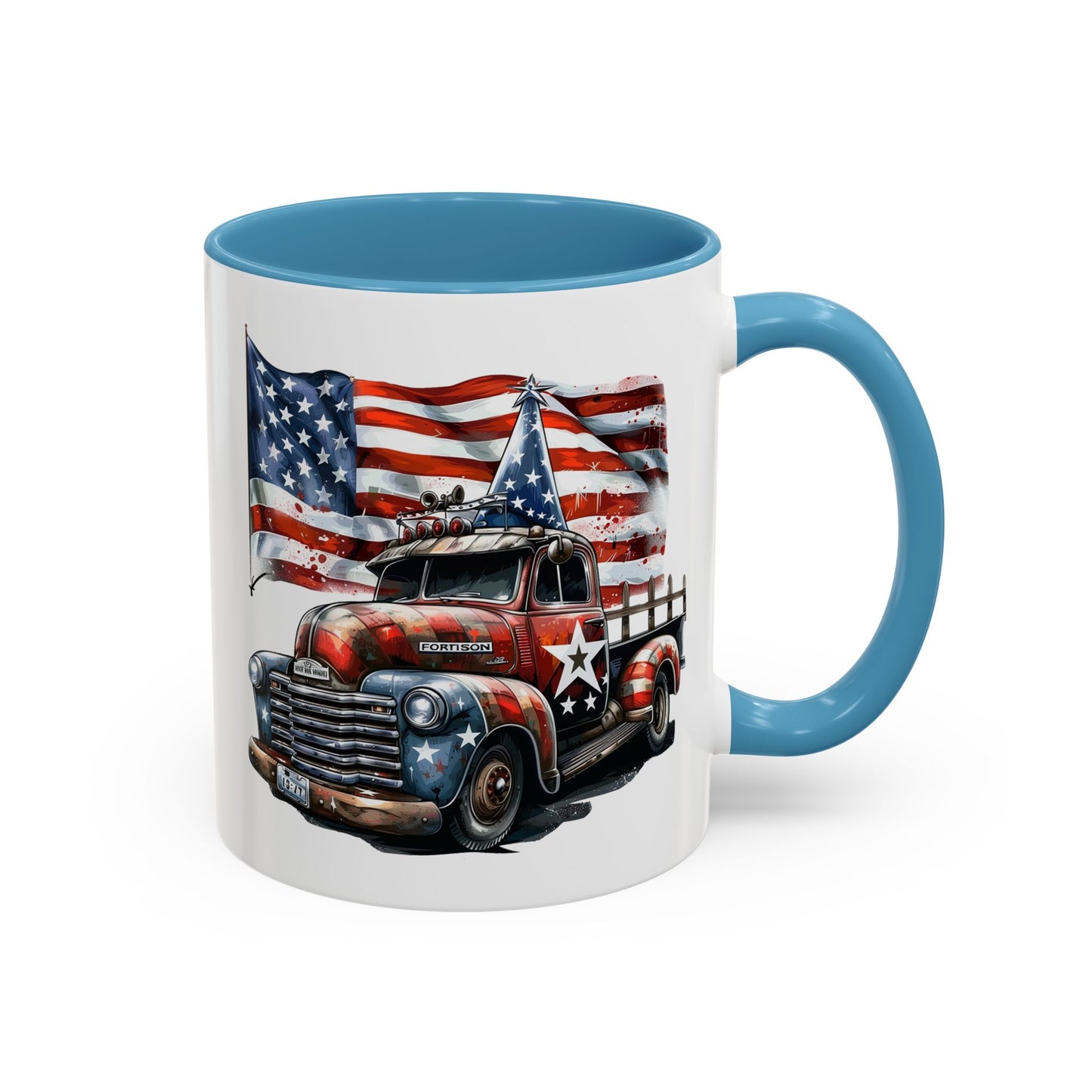 4th of July - Old Truck and Flag