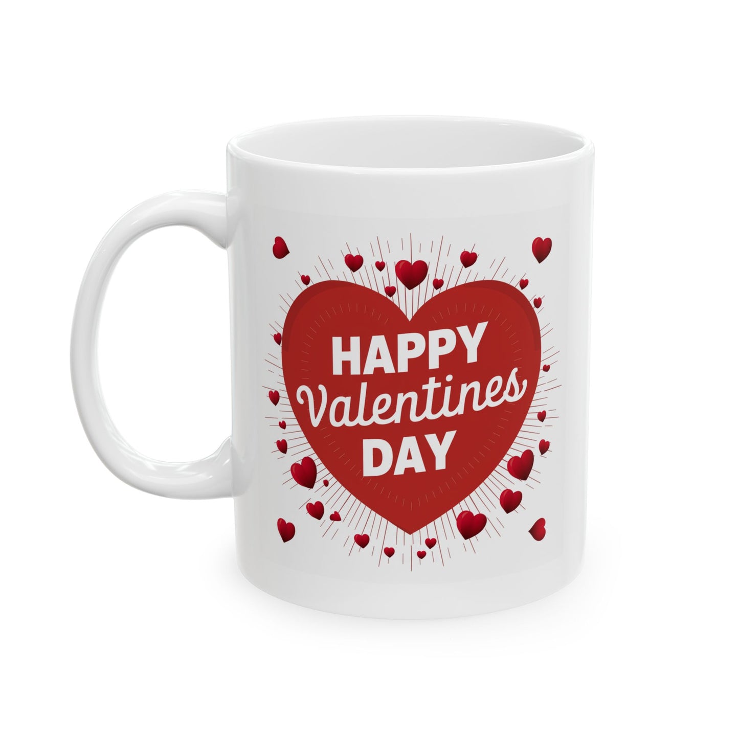 Valentine's Day Mug - Happy Red Hearts