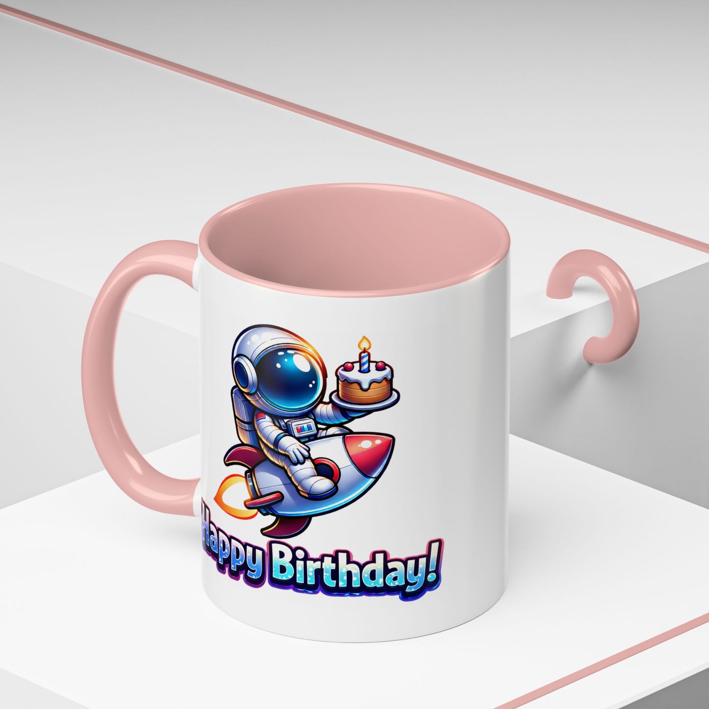 Birthday Mug - Astronaut Rocket