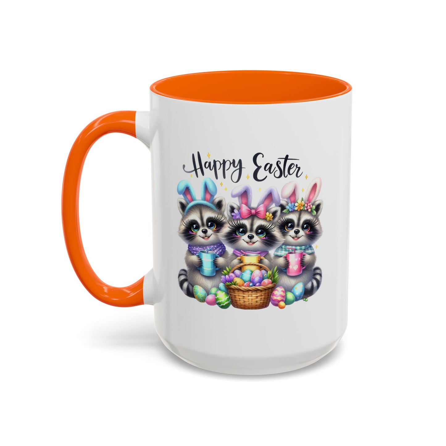 Easter Mug - Happy Easter Racoons