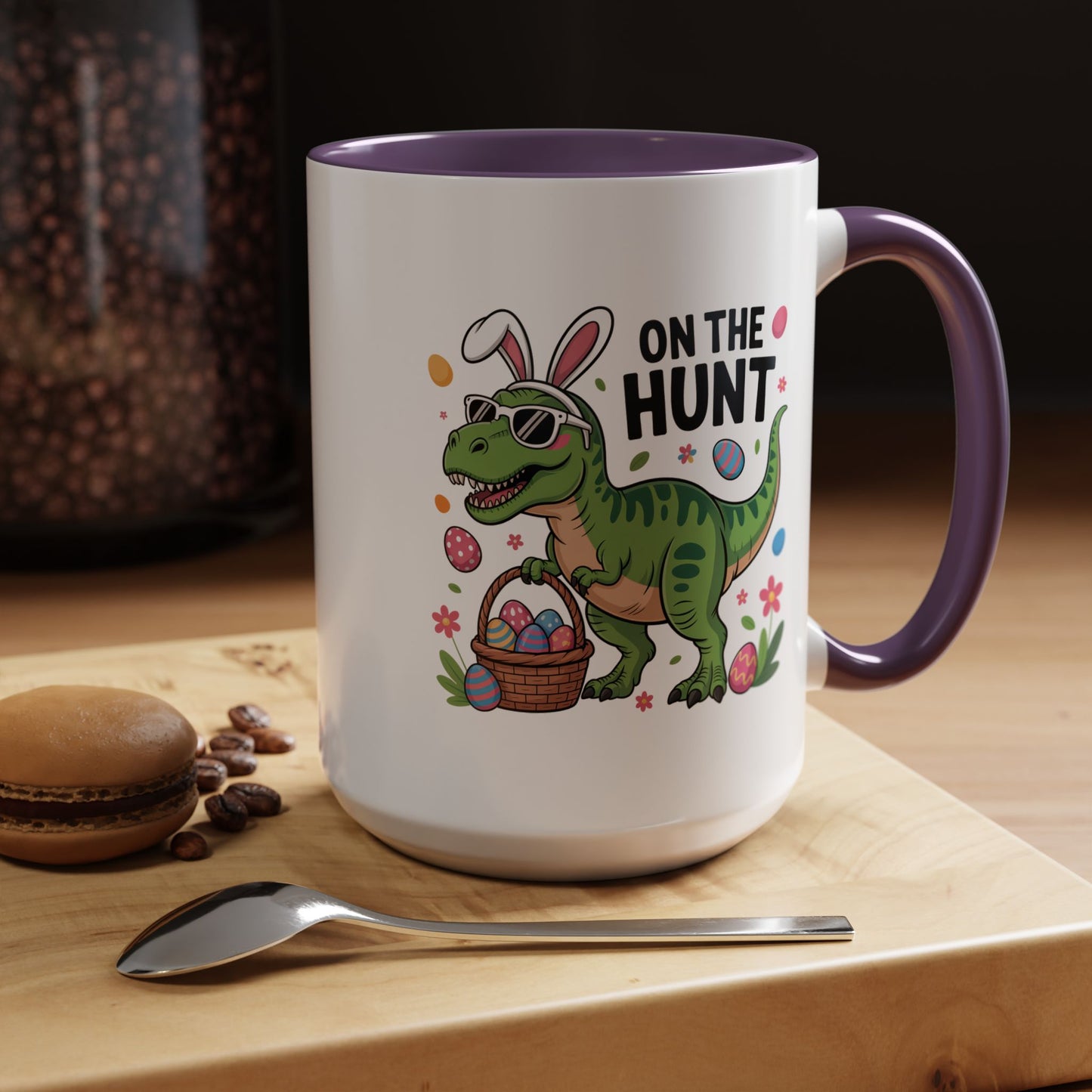 Easter Mug - On The Hunt Dinosaur