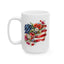 4th of July Mug - Floral American Flag