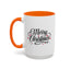 Christmas Mug - Merry Christmas Black Text Red Ornaments