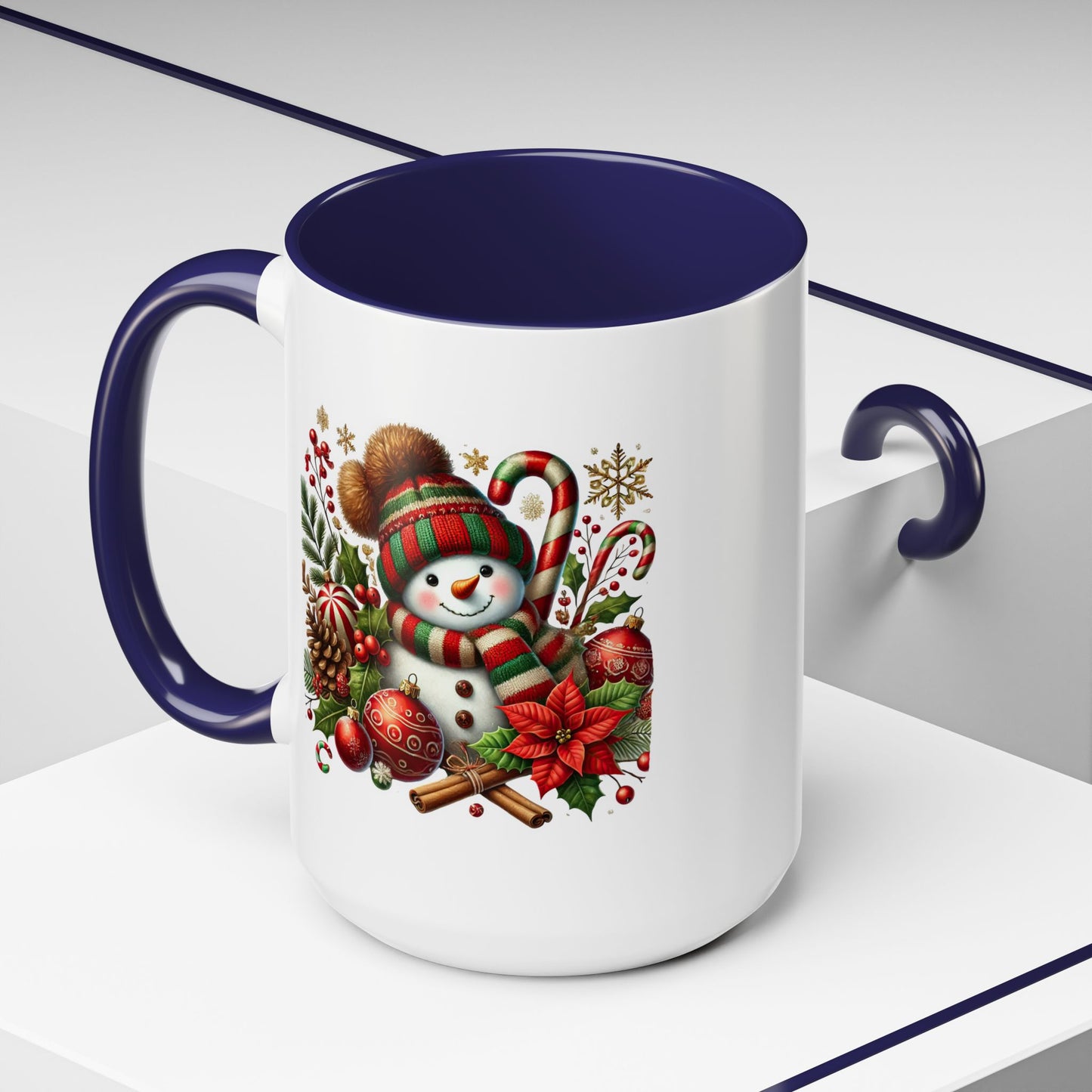 Christmas Mug - Red and Green Snowman 2