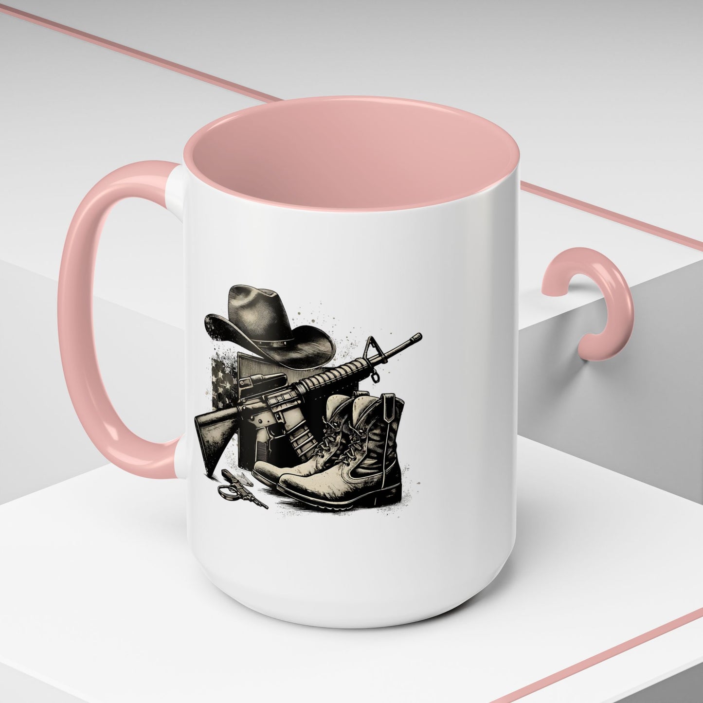 4th of July Mug - Soldier Hat Boots Gun