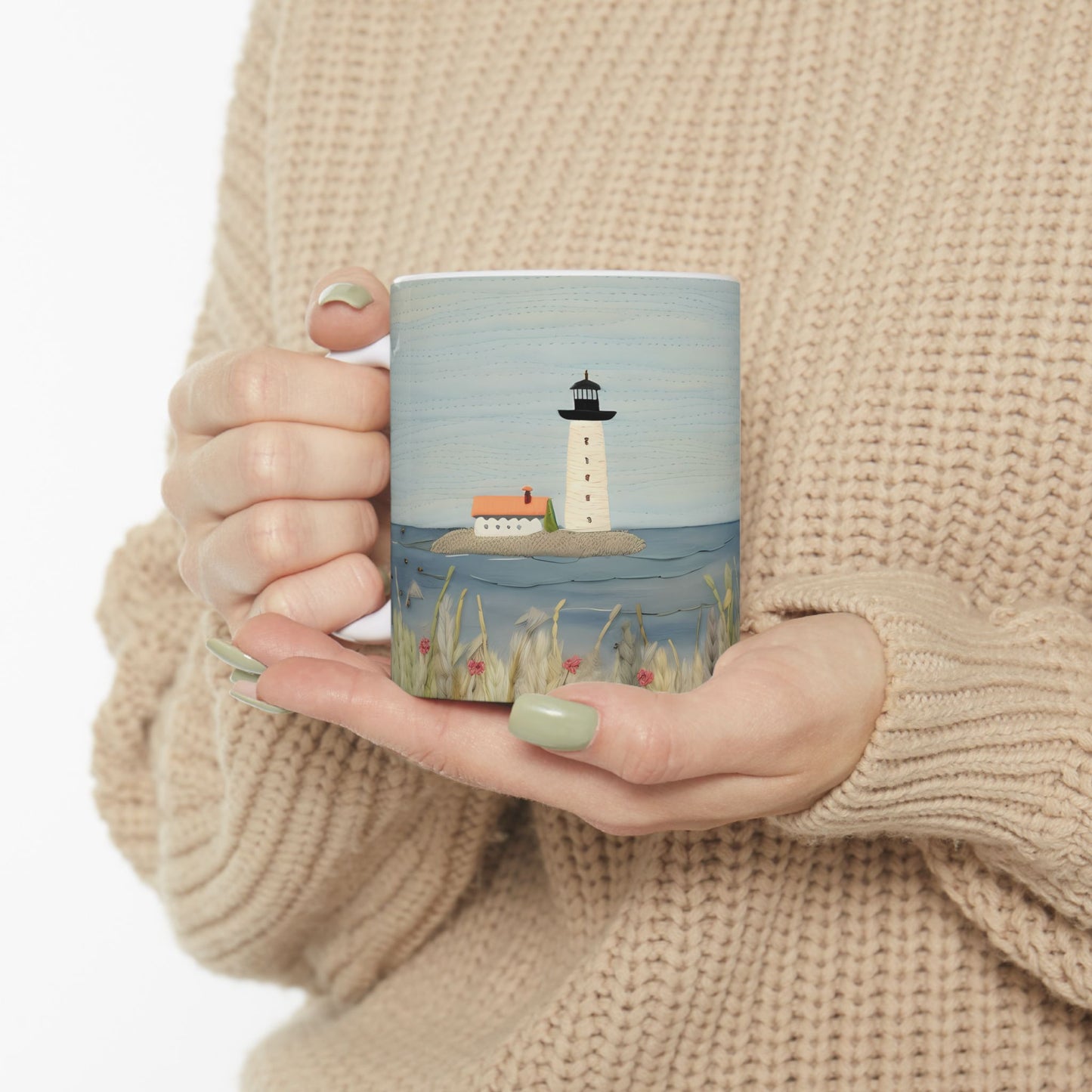 Artistic Mug - Felted Lighthouse 2