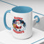 Christmas Mug - Happy Holidays Red & White Text Santa Snowman