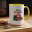 Christmas Mug - Merry Christmas Green & Red Text Santa Presents