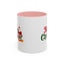 Christmas Mug - Merry Christmas Green & Red Text Santa Presents