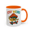 Humor Mug - Stay Weird Mushroom Skateboard