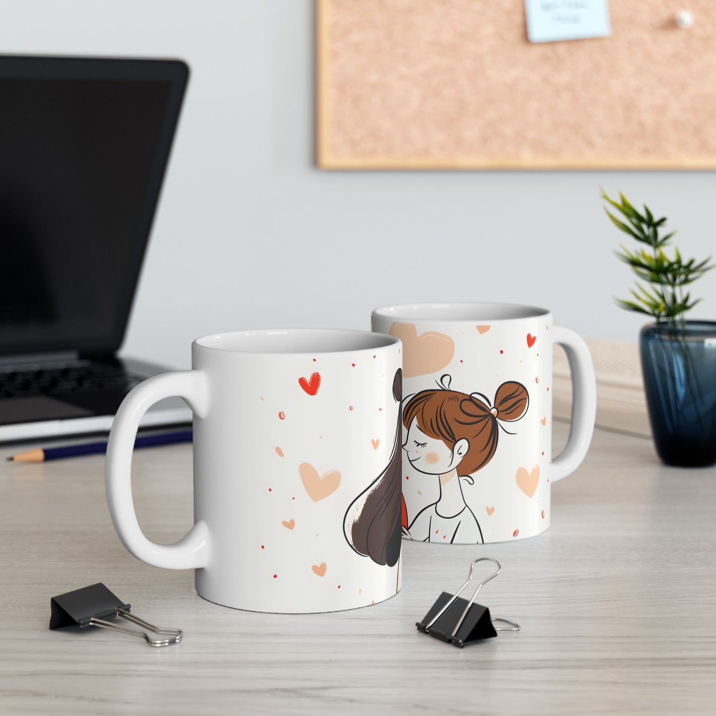 Mother's Day Mug -  Mom & Daughter Heart