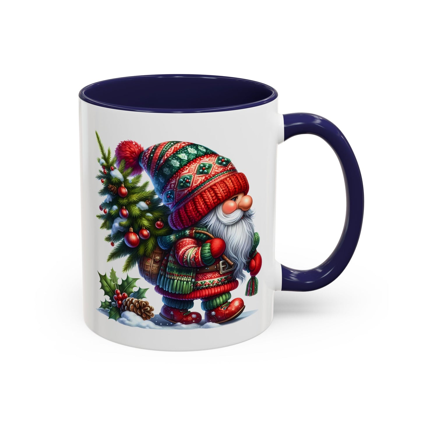 Christmas Mug - Gnome Christmas Tree and Pine Cone