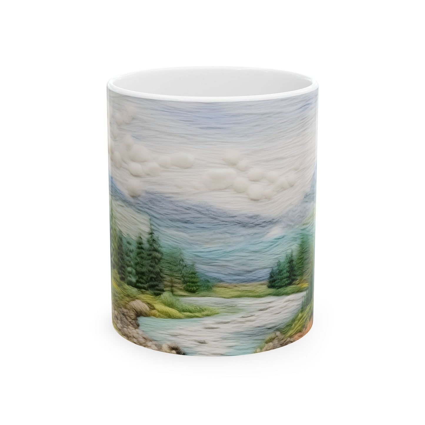 Artistic Mug - Felted Landscape 3