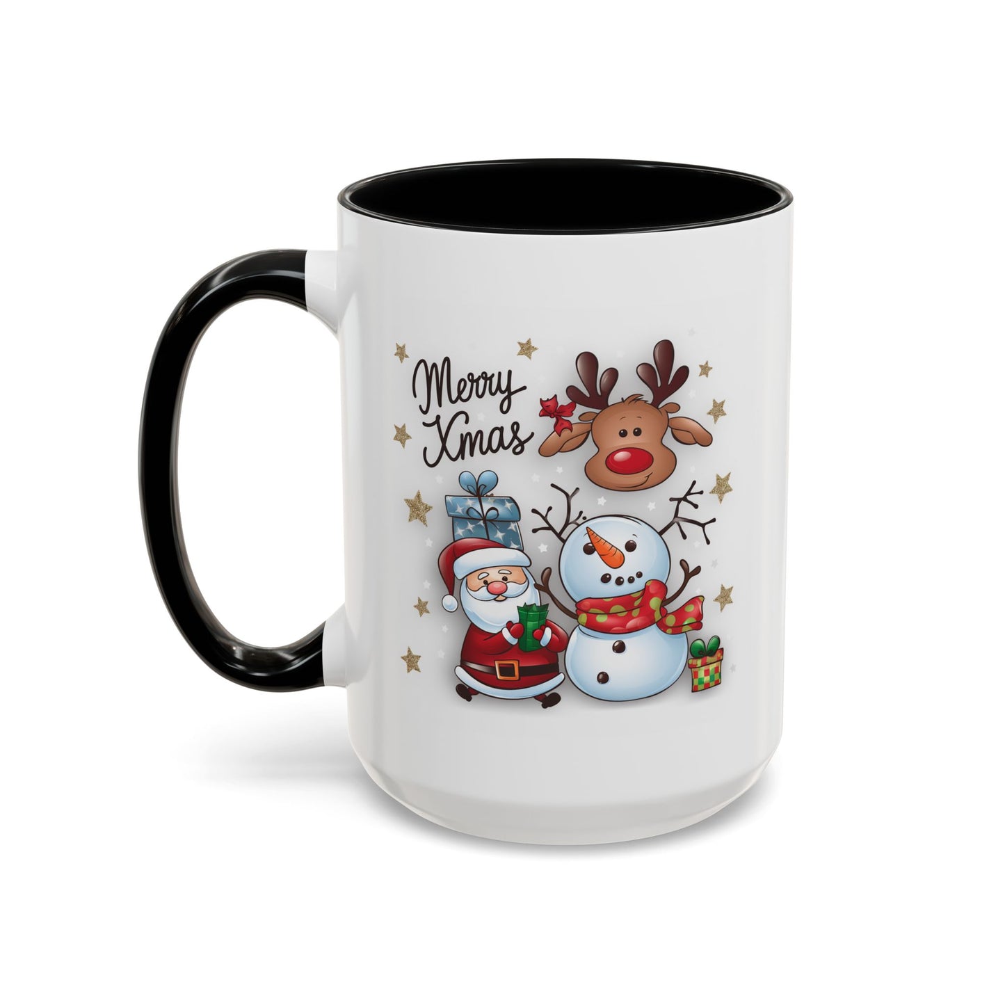Christmas Mug - Merry Xmas Santa Snowman Reindeer