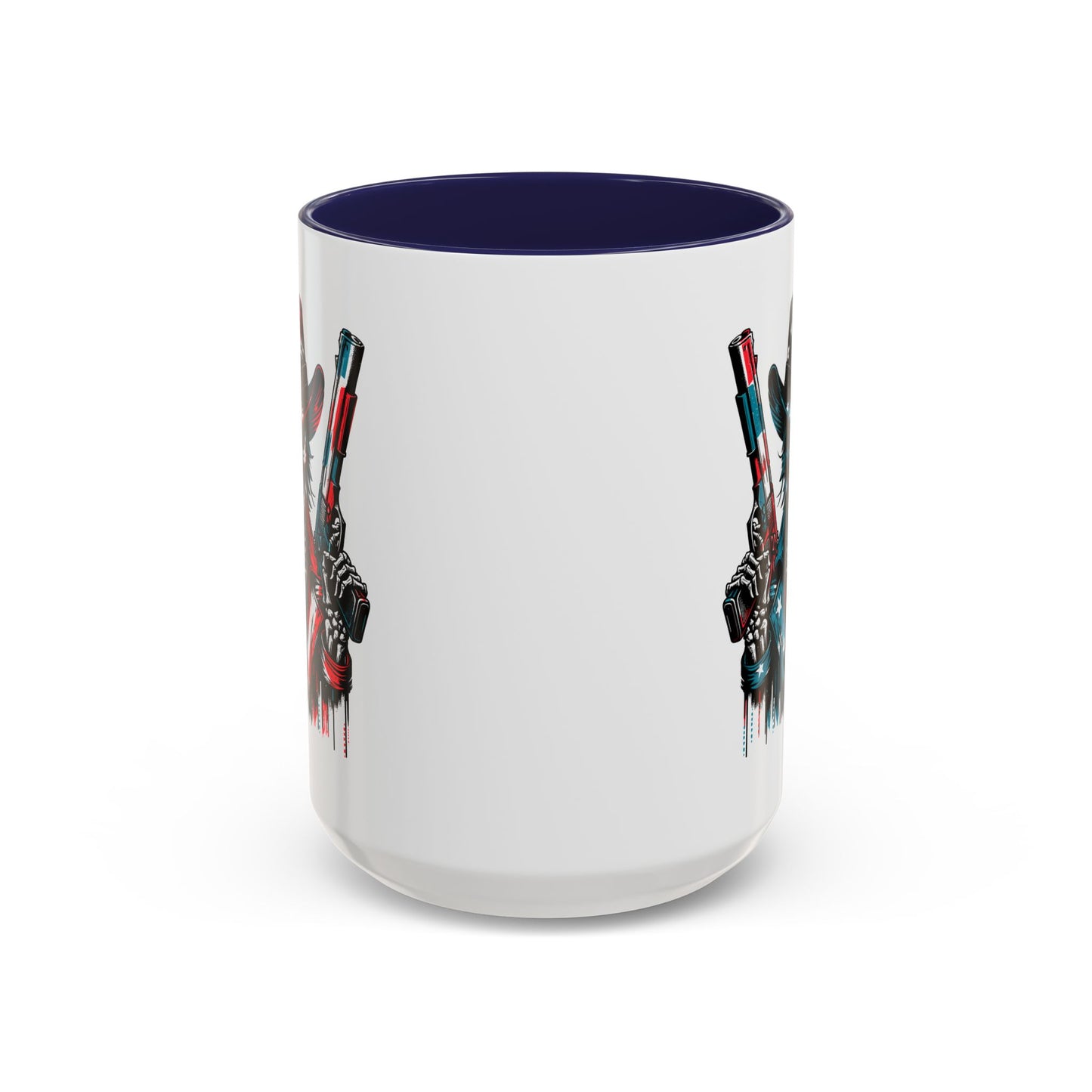 4th of July Mug - Skeleton with American Flag