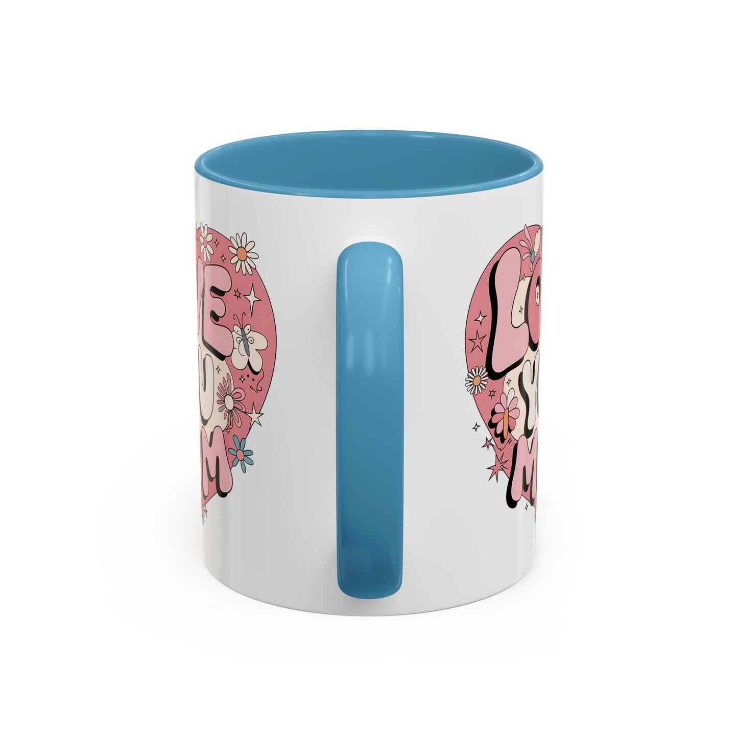 Mother's Day Mug - Love You Mom Retro Heart