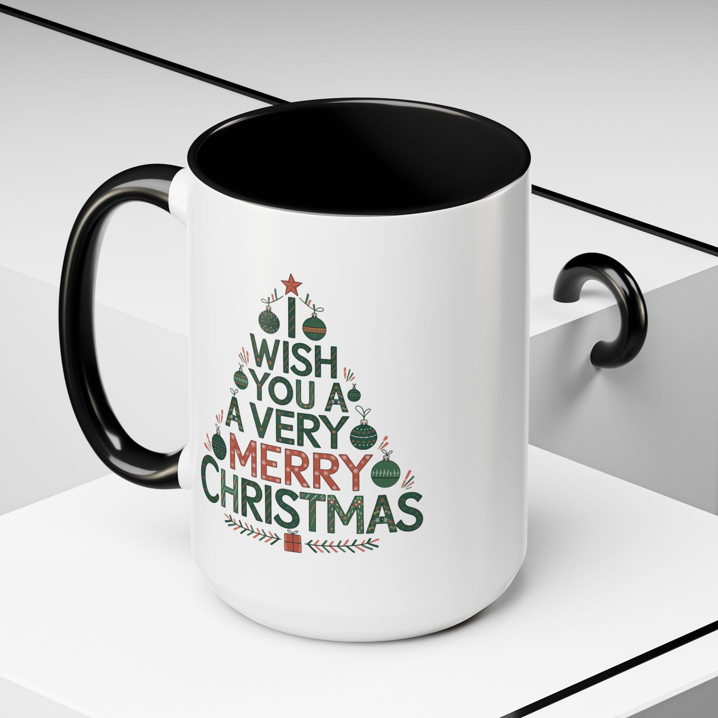 Christmas Mug - I Wish You a Merry Christmas Tree