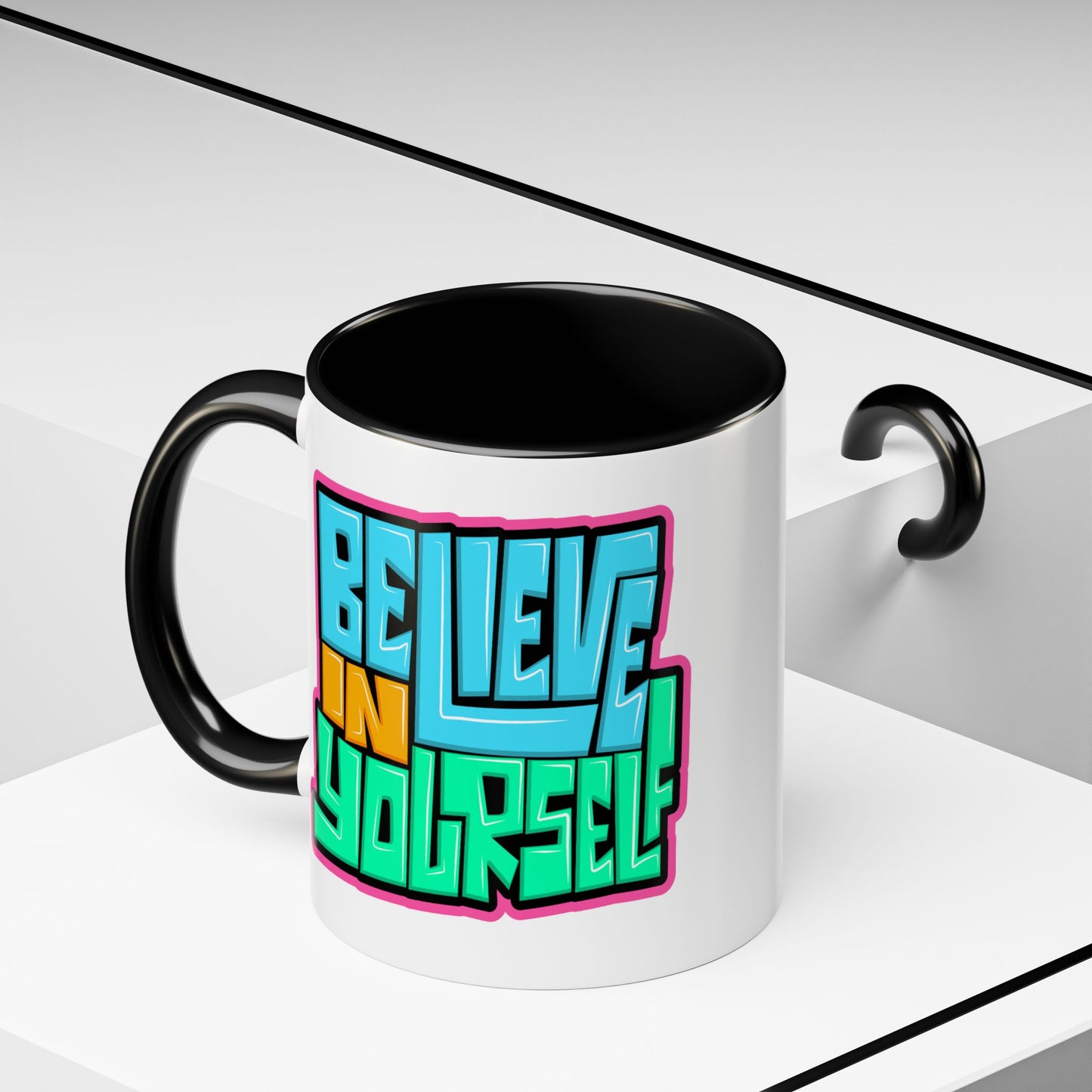 Motivation Mug - Believe In Yourself Graffiti