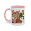 Christmas Mug - Happy Holidays Red Text Reindeer Santa Snowman Presents