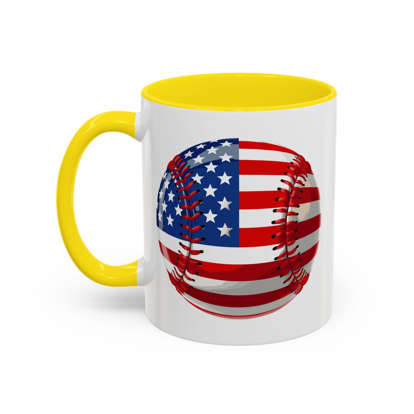 4th of July Mug - Baseball American Flag