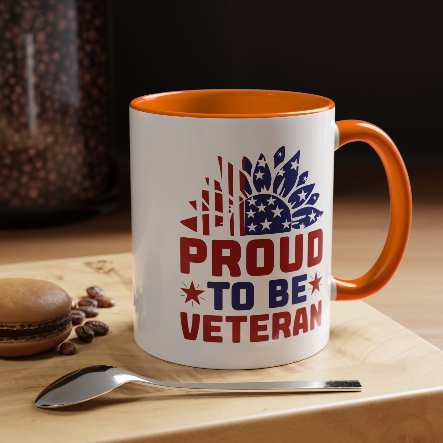 4th of July Mug - Proud to Be a Veteran Sunflower