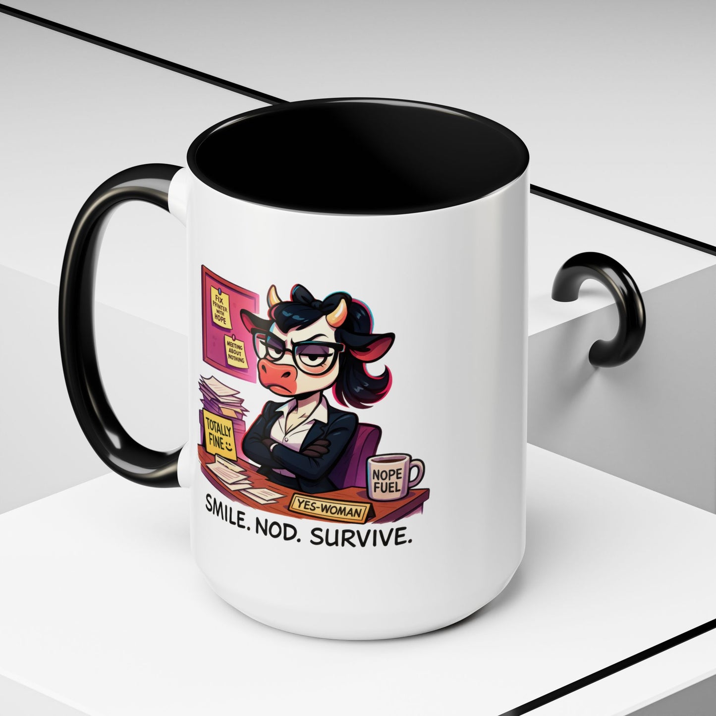 Office Mug - Smile Nod Survive