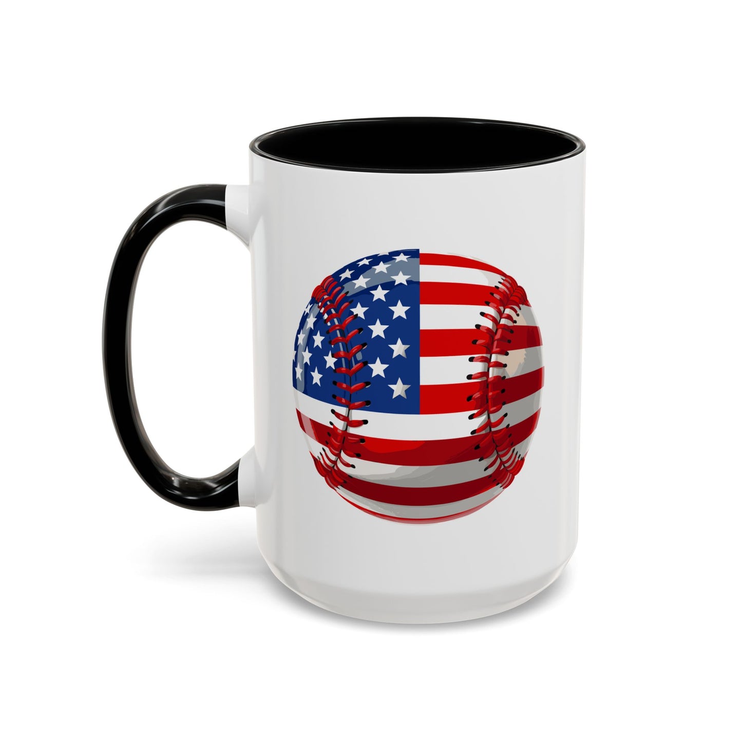 4th of July Mug - Baseball American Flag